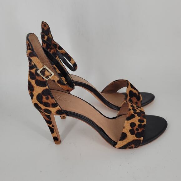 Joie Leopard Print Jaclyn Ankle Strap Heels 10 - Picture 5 of 13